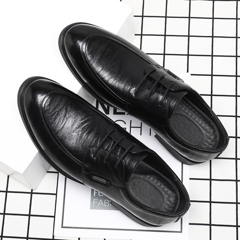 Men's Leather Derby British Style Casual Shoes