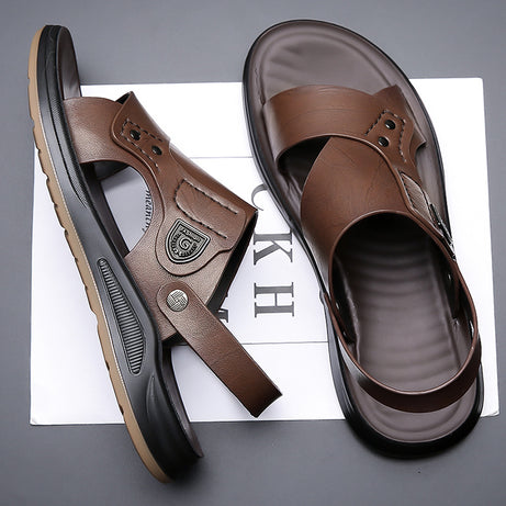 Men's Wear-Resistant Leather Non-Slip Sandals