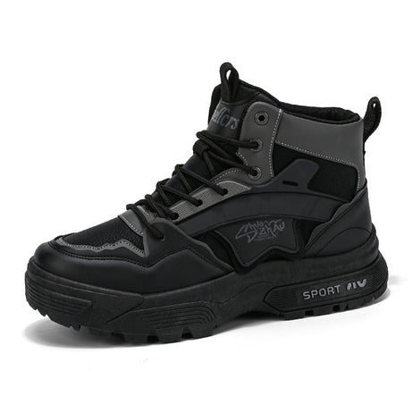 Men's Retro High-Top Lace-Up Casual Boots
