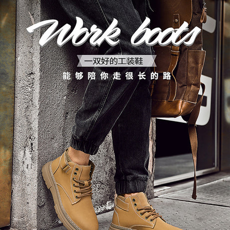 Men's High-Top Fashion Leather Ankle Boots