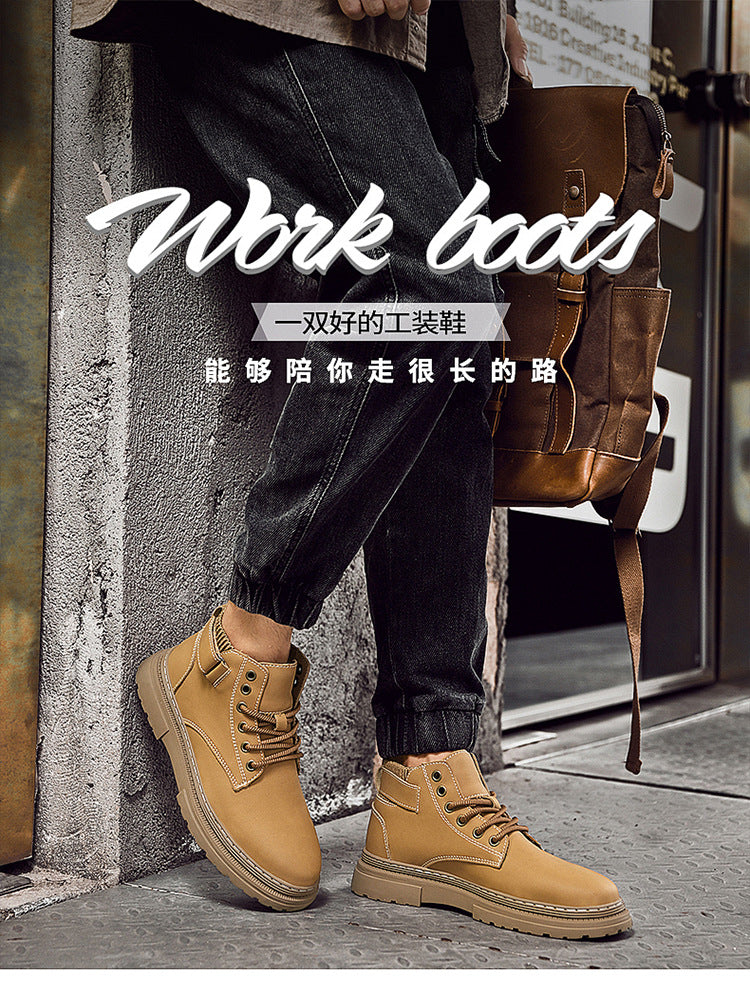 Men's High-Top Fashion Leather Ankle Boots