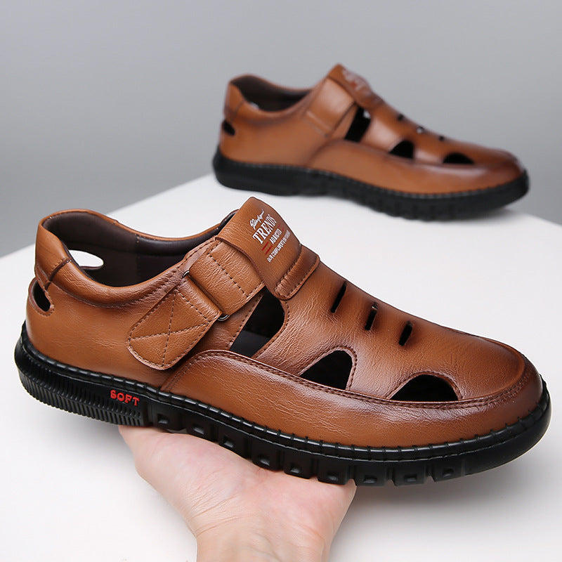 Men's Leather Breathable Casual Sandals