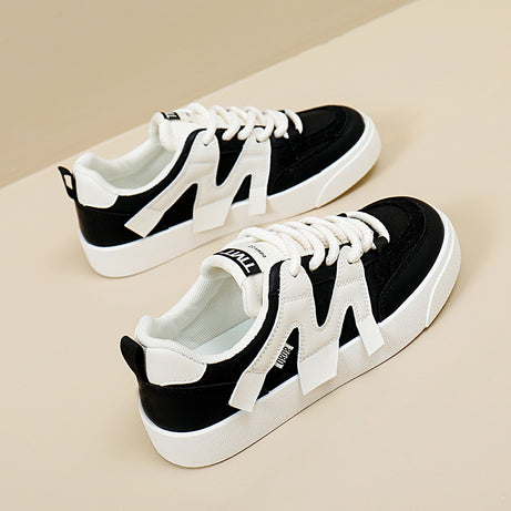 Women's Leather Breathable Versatile Sneakers