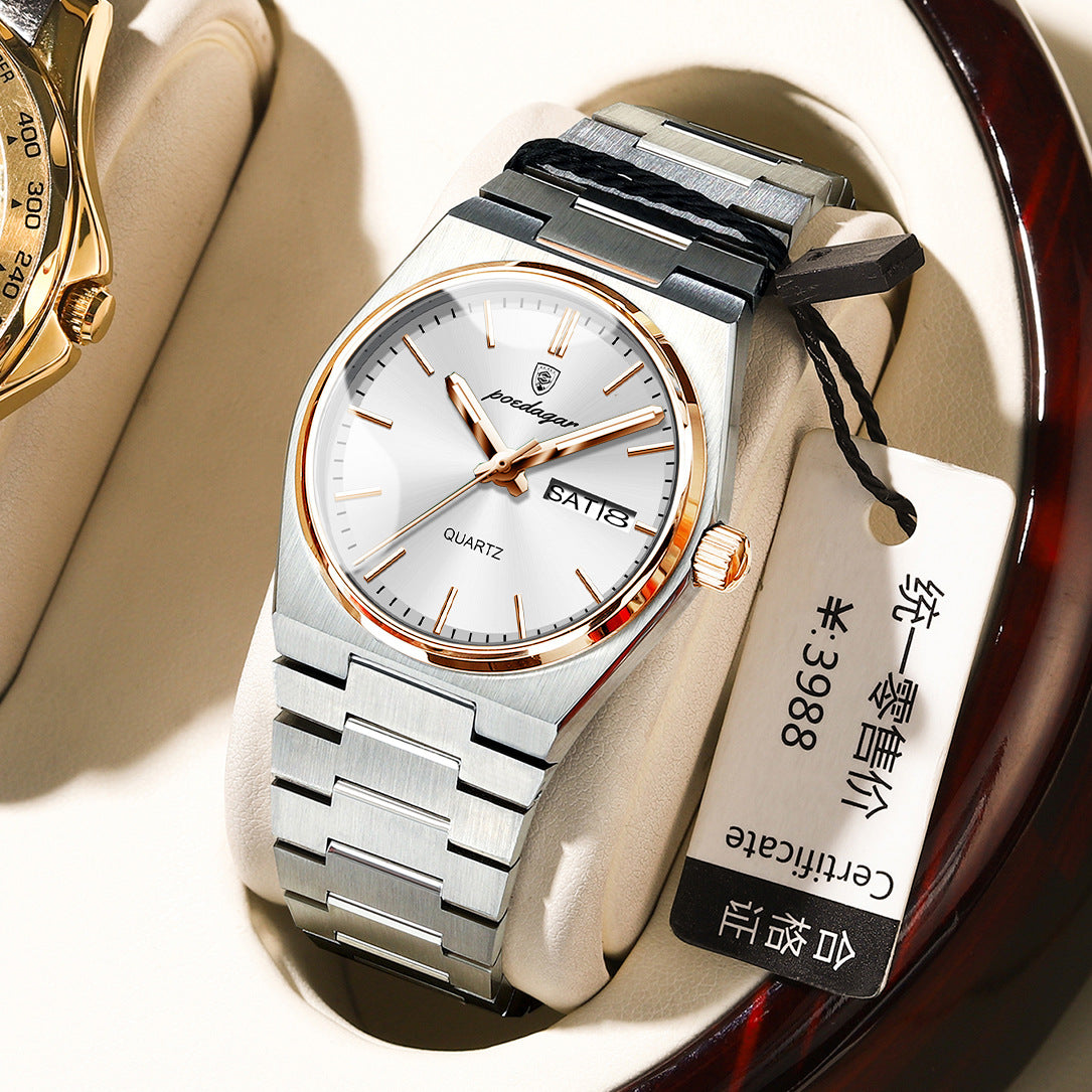 Women's  Double Calendar Quartz Watch