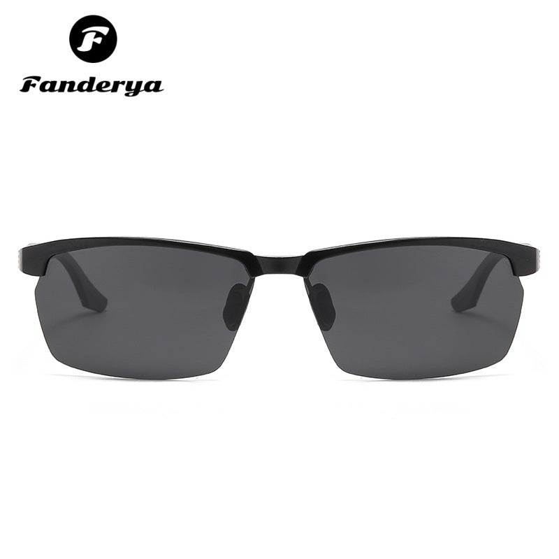 Men's Aluminum Half-frame Polarized UV-proof Sunglasses