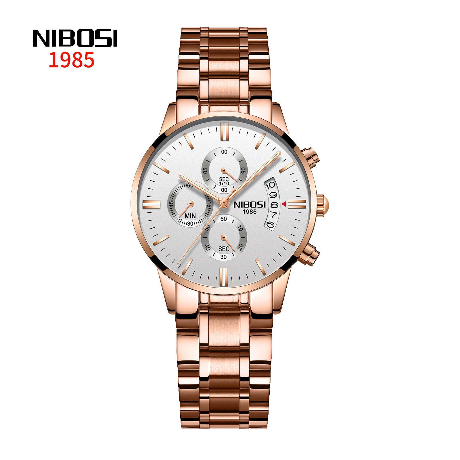 Women's Stainless Steel Double Snap Fashion Watch