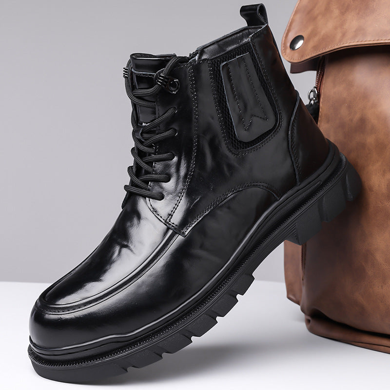 Men's Leather Outdoor Tooling Martin Boots