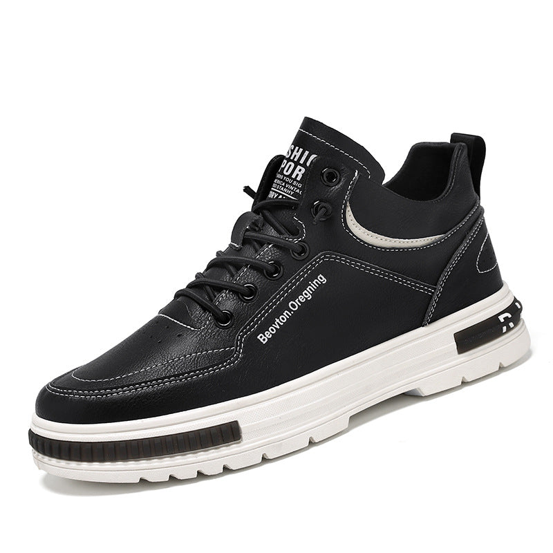 Men's Leather High-Top Outdoor Fashion Shoes