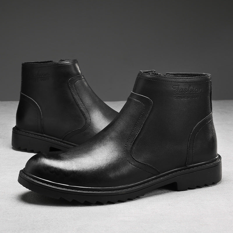 Men's Leather High - Top Casual Martin Boots