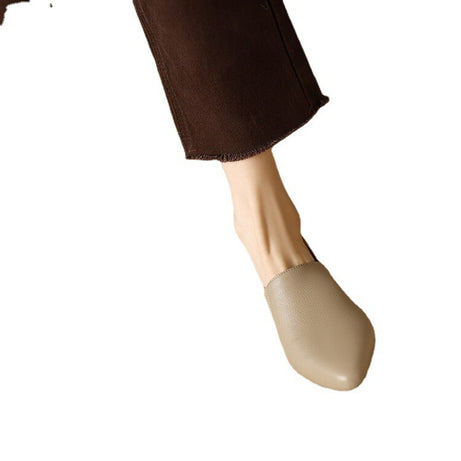 Women's Soft Leather Medium Heel Shoes