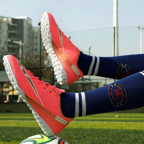 Men's Gamon Leather Low-Top Football Turf Sports Shoes