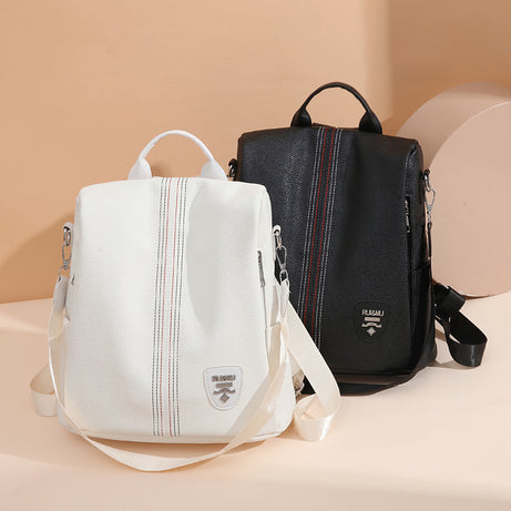 Women's Leather Large Capacity Backpack