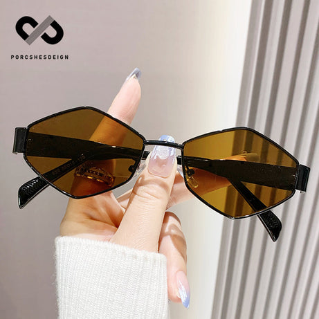 Men's Personalized Polygonal Hip Hop Retro Small Sunglasses