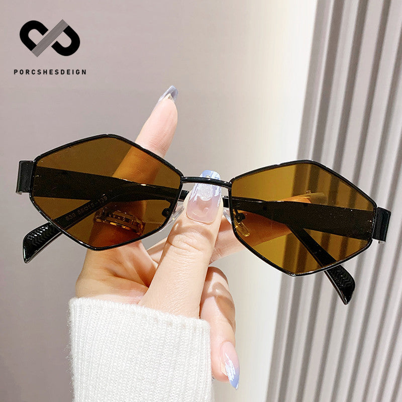 Men's Personalized Polygonal Hip Hop Retro Small Sunglasses