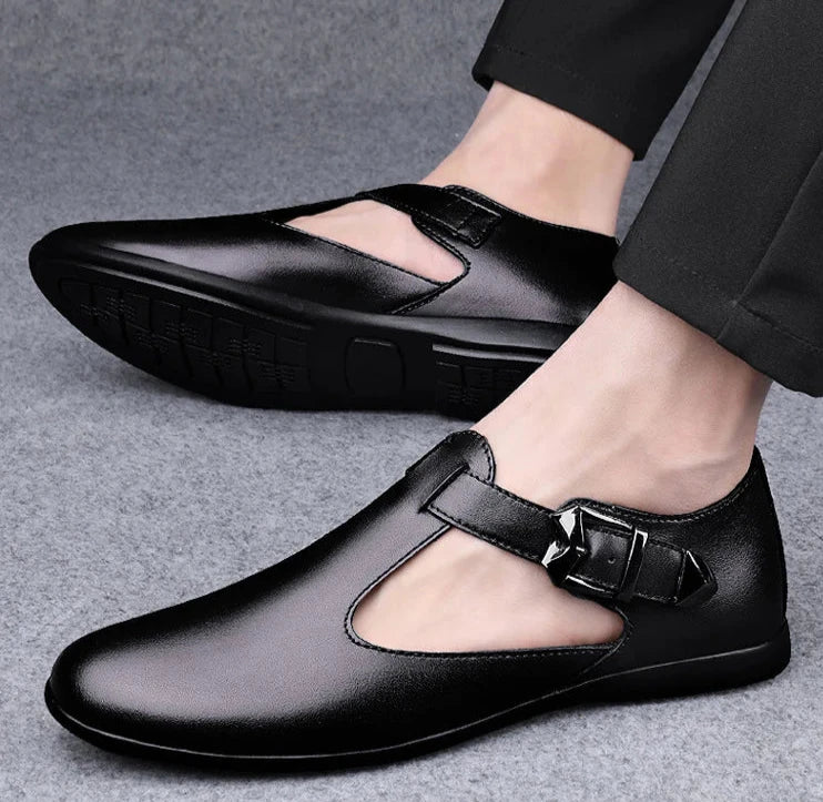 Men's Genuine Leather Casual Sandal Shoes