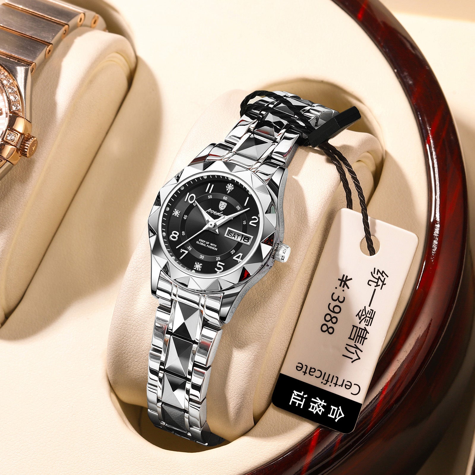 Women's Waterproof Double Calendars Watch