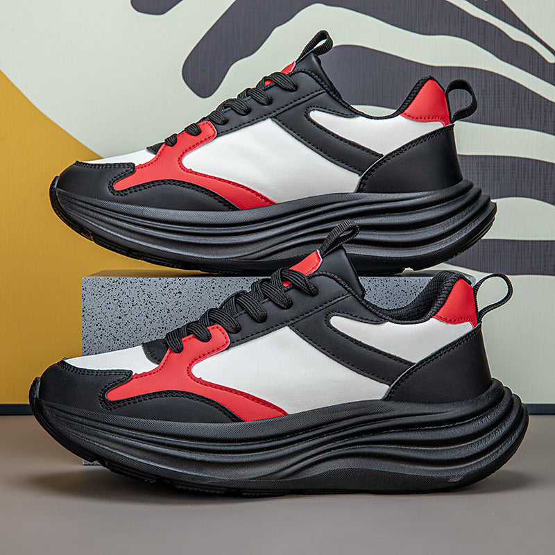 Men's Leather Shock Absorption Running Shoes