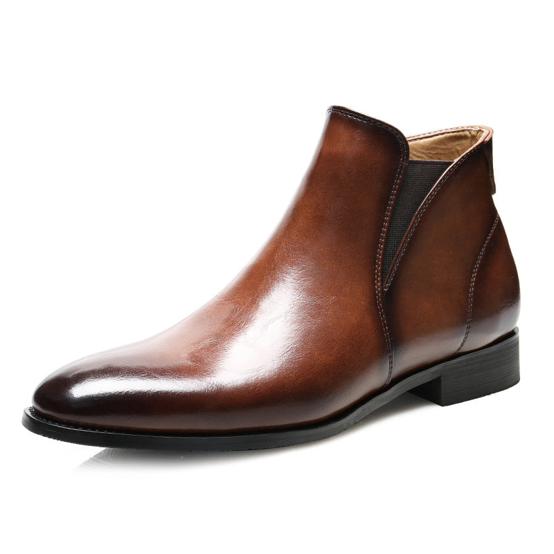 Men's Leather First Layer Cowhide Chelsea Boots