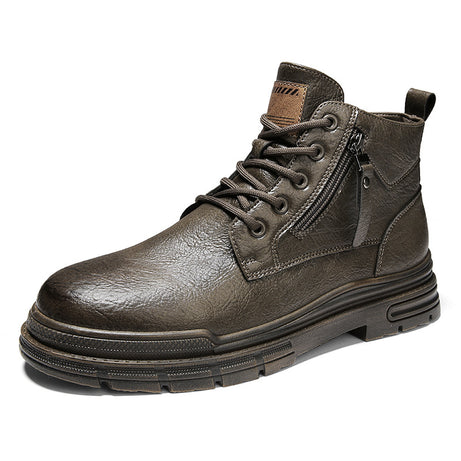 Men's High-Top Leather Martin Boots