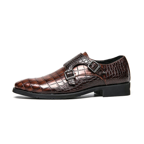 Men's British Style Leather Buckle Trendy Shoes