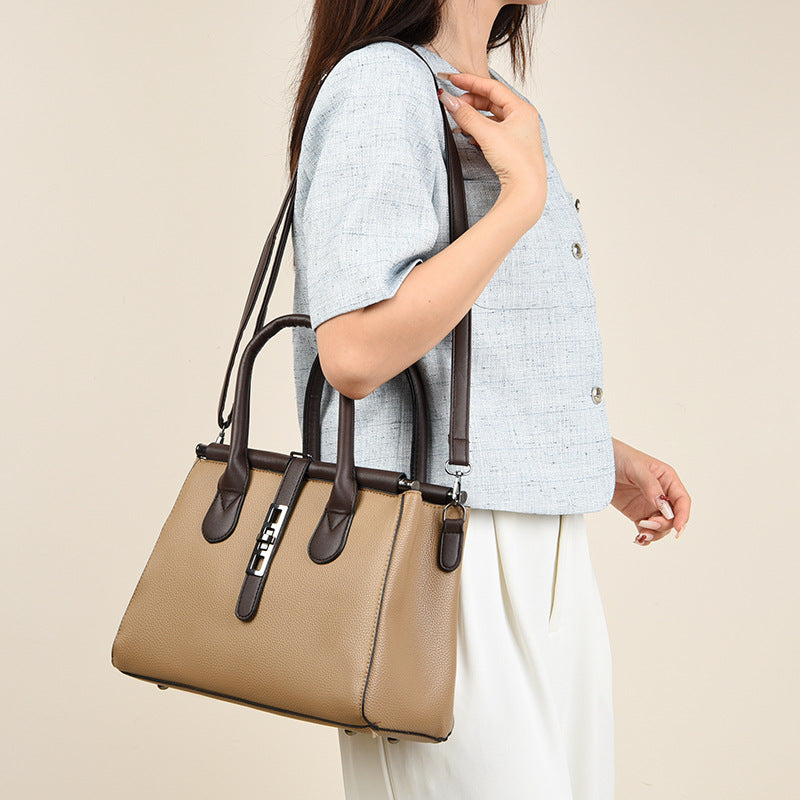 Women's Leather Versatile Trendy Handbag