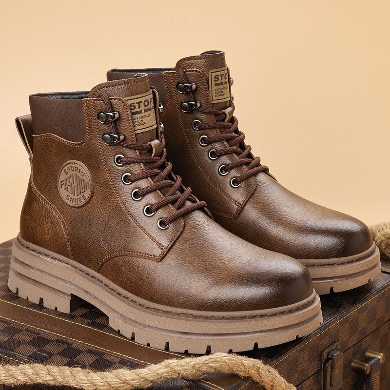 Men's Leather Martin Boots Casual Shoes
