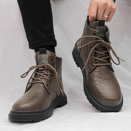 Men's High-Top Martin Boots Leather Shoes