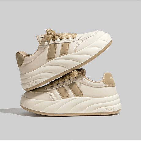 Women's Beige Casual Canvas Sneakers (In Stock)