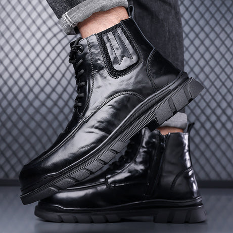 Men's Leather Outdoor Tooling Martin Boots