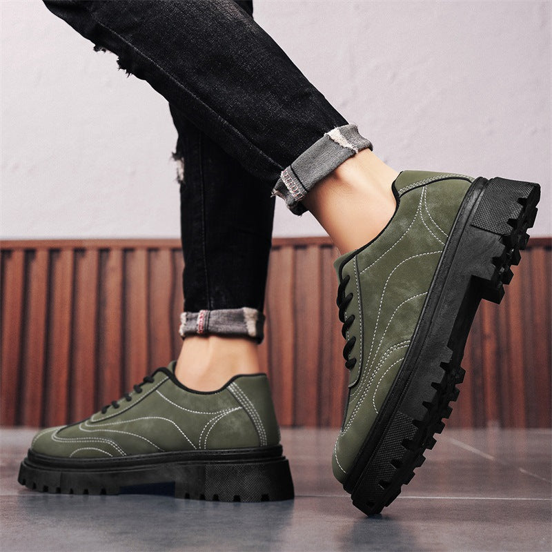 Men's Retro Style Fashion Low-Top Outdoor Leather Boots