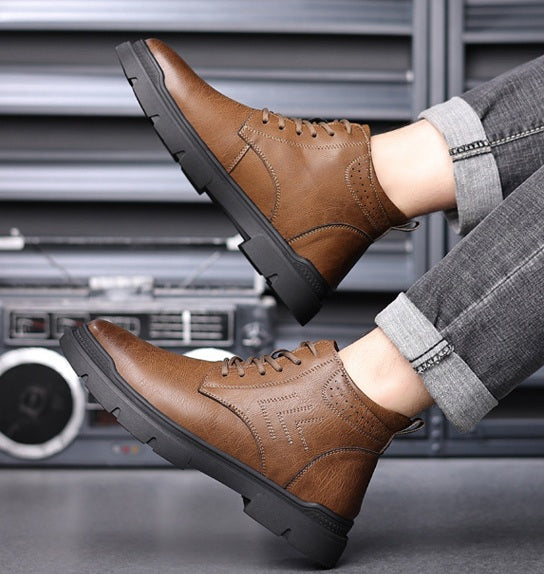 Men's Leather Outdoor Casual Martin Boots