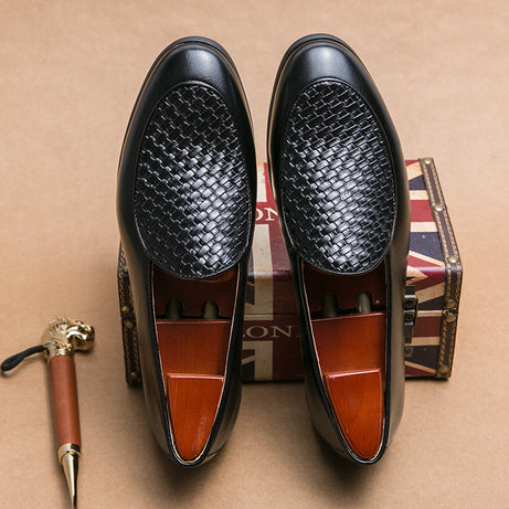 Men's Leather Outer Wear Lazy Low-Top Shoes