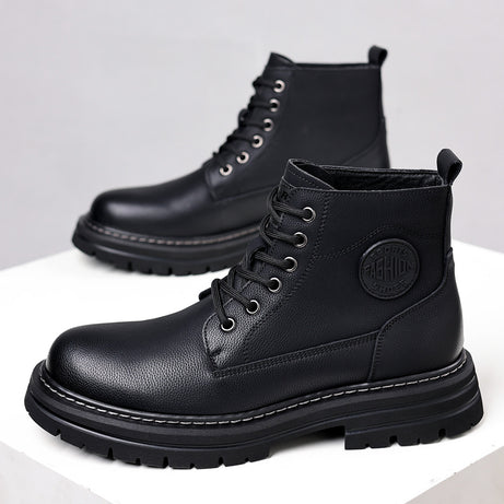 Men's Leather High Ankle Martin Boots