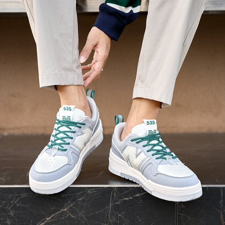 Men's Super Fiber Leather Casual Sneakers