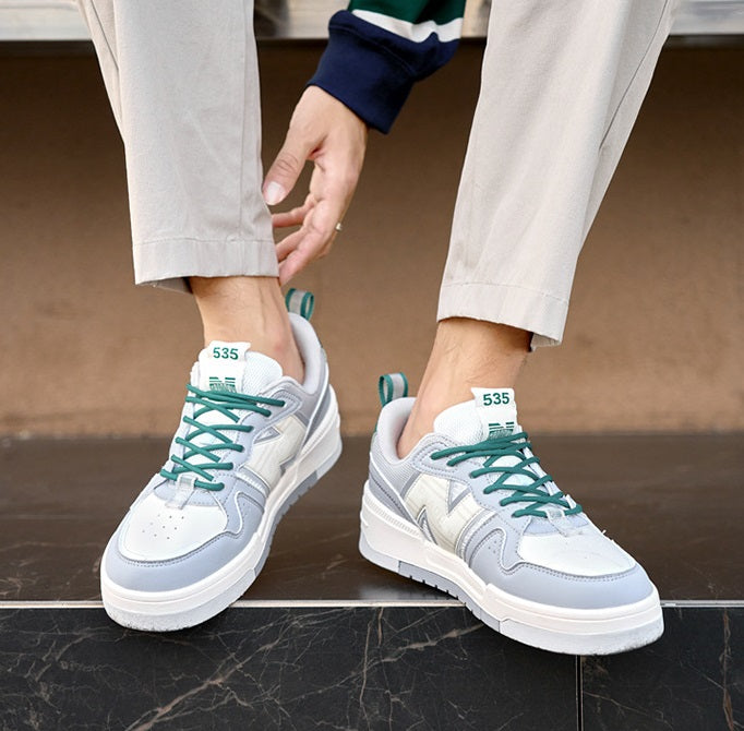 Men's Super Fiber Leather Casual Sneakers