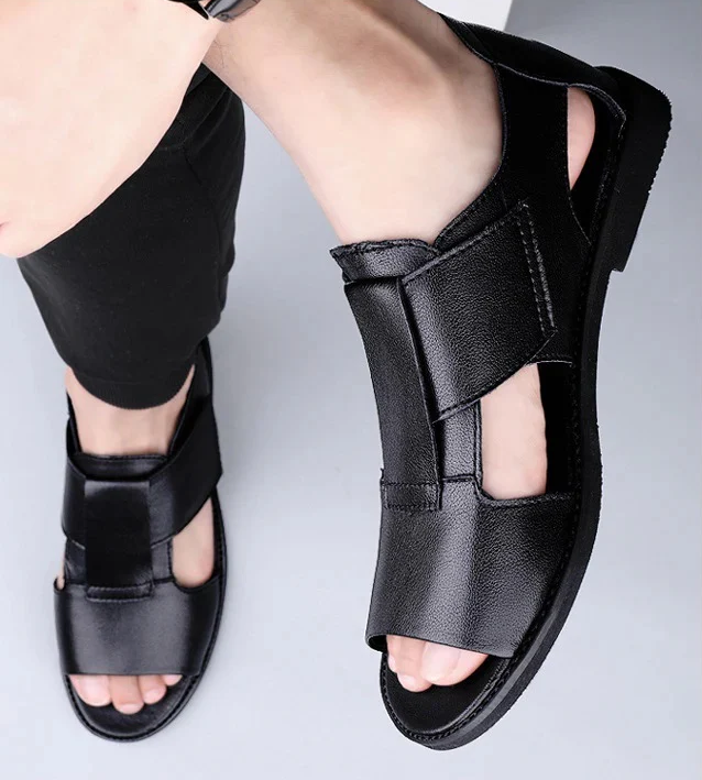 Men's Leather Breathable Casual Sandals