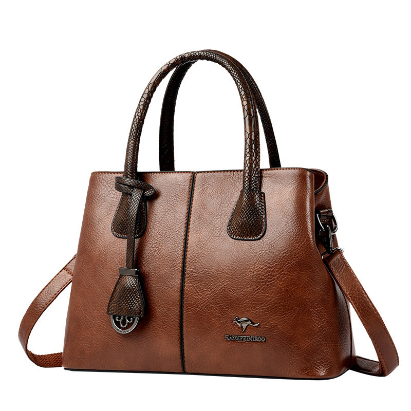 Women's Leather Large Cepacity Shoulder Handbag