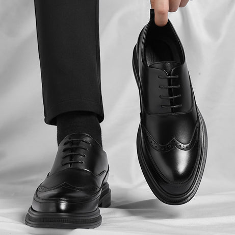 Men's Leather Carved British Style Casual Shoes