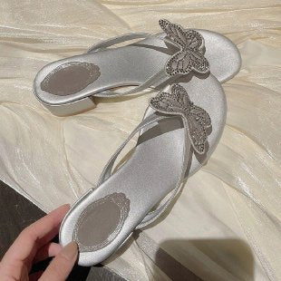 Women's Summer Middle Heel Slippers