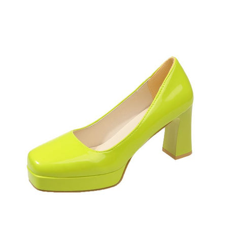 Women's Square Head High Heels Work Shoes