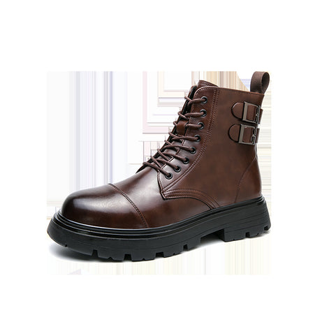 Men's Leather Martin Boots Fashion High Top Boots