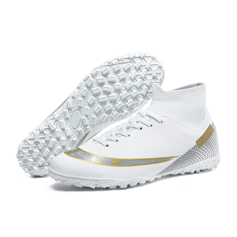 Men's Football High-Top Training Broken Nails Shoes