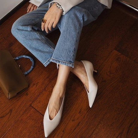 Women's Pointed Toe Pumps Kitten Heels Dress Shoes