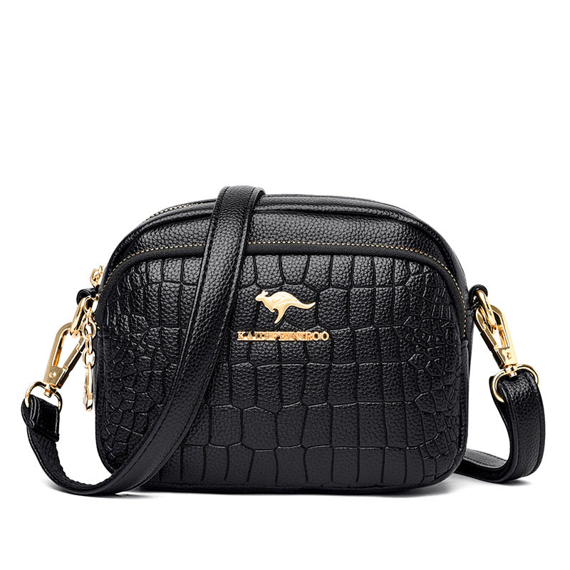 Women's Leather Crocodile Pattern Shoulder Bag