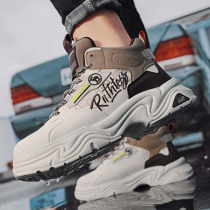 Men's Autumn Platform Hiking Shoes Short Boots