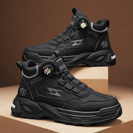 Men's High-Top Fashionable Style Rotating Buckle Shoes