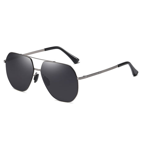 Men's Large Frame Two-color Metal Polarized Sunglasses