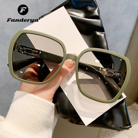 Women's Large Frame Thin Fashion Trend Polygonal Sunglasses