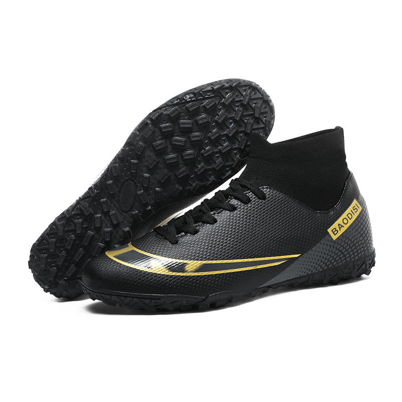 Men's Football High-Top Training Broken Nails Shoes