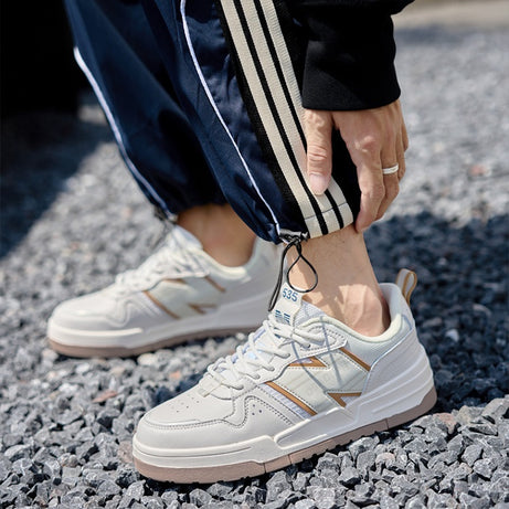 Men's Super Fiber Leather Casual Sneakers